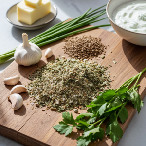 Do masła czosnkowego i tzatziki  zielona (bez soli)