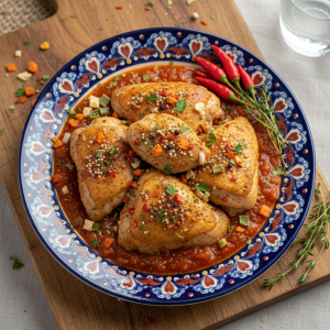 Kurczak po węgiersku (bez soli) 